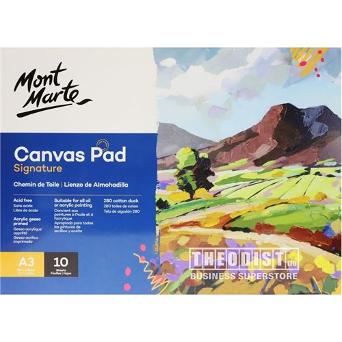 Mont Marte Canvas Pad A3 280gsm 10 Sheets CAXX0023 - Theodist