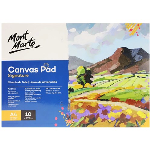 Mont Marte CAXX0024 Canvas Pad A4 10 Sheets - Theodist