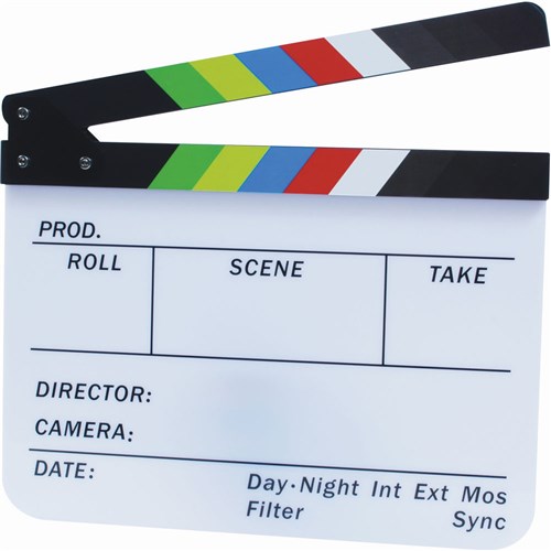 Dot-Line Pro Colour Clapboard, Magnetic Lock Sticks, 11x9 Size Dry-Erase Surface - Theodist