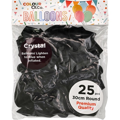 Colour & Co. CB2530 Crystal Dark Red/Dark Blue Balloons, 25 Pcs, 30cm Round, Premium Quality_1 - Theodist