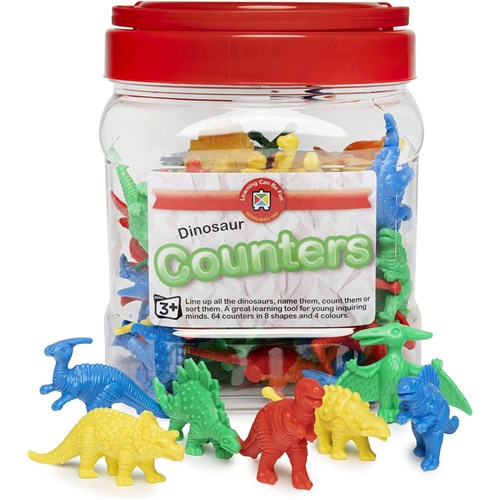 Learning Can Be Fun Dinosaur Counters 64 Pcs - Theodist