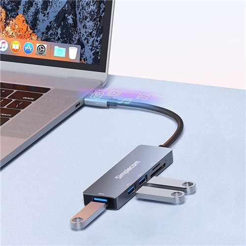 Simplecom HUB 5-in-1 CH255 Multiport Adapter USB-C/USB-C/MSD Card Reader_2 - Theodist