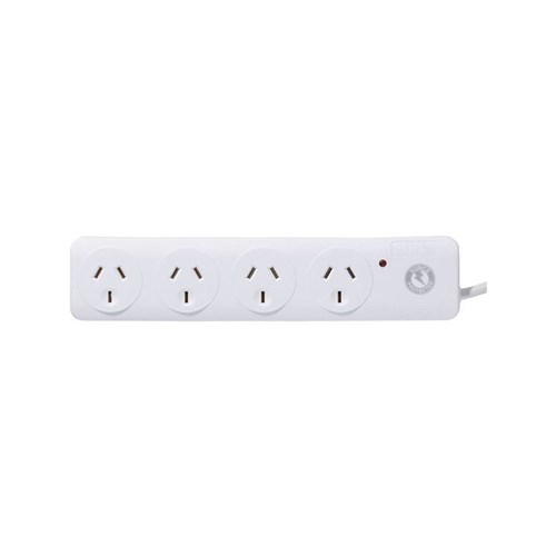 Click 4 Outlet Surge Protection Powerboard 0255494 - Theodist