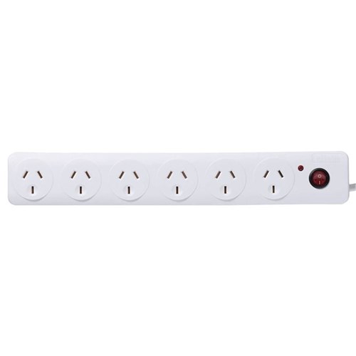 Click 6 Outlet with Surge Protection Powerboard 0289892 - Theodist