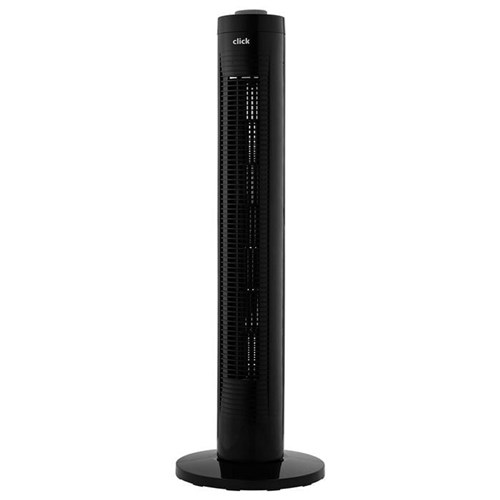 Click 0816288 81cm Tower Fan, 3 Speed Settings, Black, 26.5cm X 81cm - Theodist