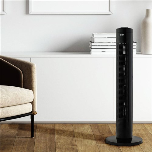 Click 0816288 81cm Tower Fan, 3 Speed Settings, Black, 26.5cm X 81cm_4 - Theodist