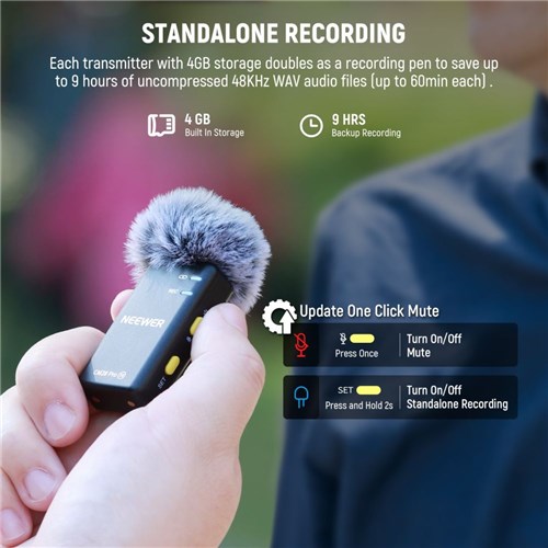 Neewer CM28 Pro Wireless Lavalier Microphone System with Portable Charging Case_1 - Theodist
