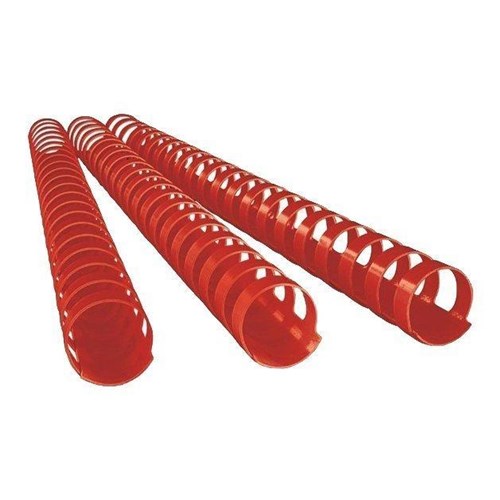 DSB COMB10 Comb Binder 10mm 21 Rings Bind Up to 80 Sheets_Red - Theodist