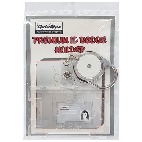 DataMax CR008 Premium  ID Holder Clear with Retractable Clip_1 - Theodist