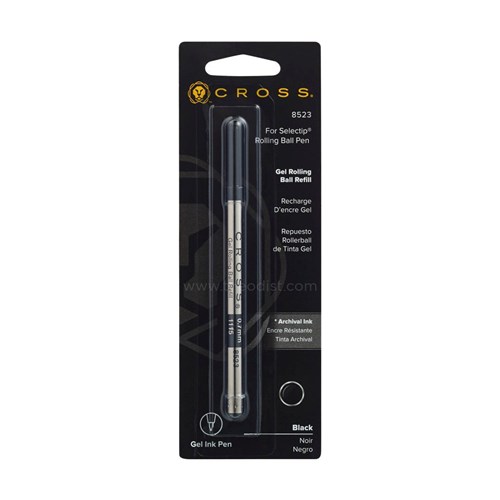 Cross 8523 Gel Rolling Ball Pen Refill Black Medium - Theodist