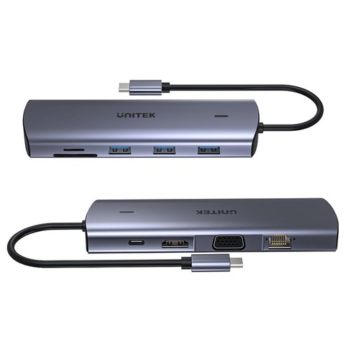 Unitek D1113A USB-C 9 in 1 56GBps Hub Space Grey_1  - Theodist