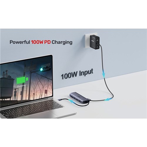 Unitek D1113A USB-C 9 in 1 56GBps Hub Space Grey_8  - Theodist