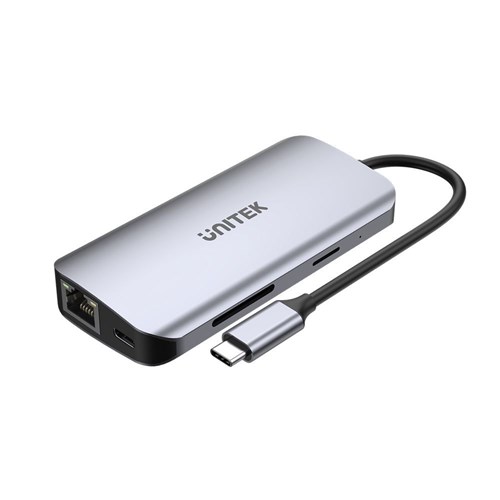 Unitek D1122A01 USB-C 8 in 1 Hub 5GBps Space Grey_1 - Theodist
