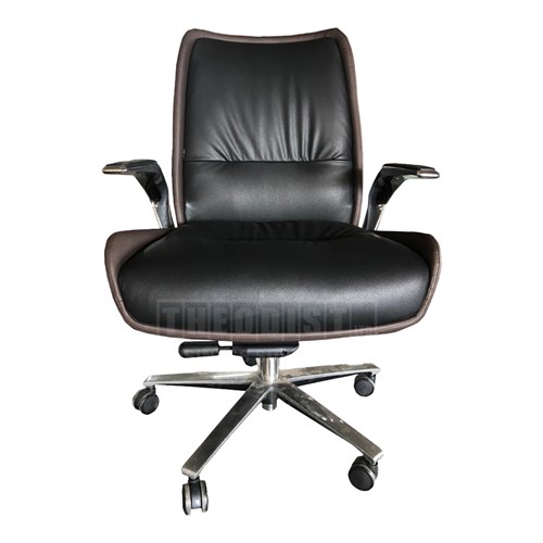 Executive Chair D8529B Medium Back Brown - Theodist