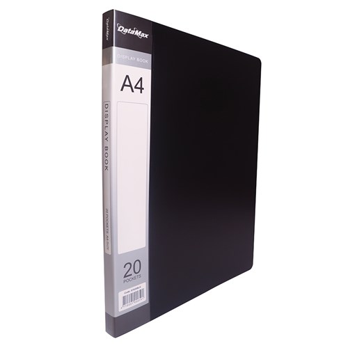 DataMax D87020 Display Book A4 Insert Cover 20 Pocket_BLK - Theodist
