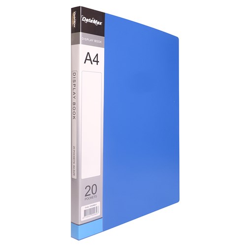 DataMax D87020 Display Book A4 Insert Cover 20 Pocket_BLU - Theodist