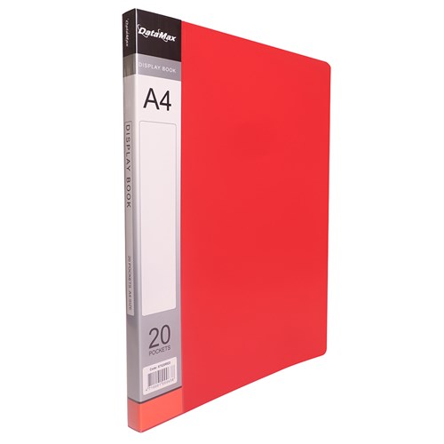 DataMax D87020 Display Book A4 Insert Cover 20 Pocket_RED - Theodist