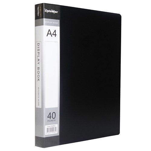 DataMax D87040 Display Book A4 Insert Cover 40 Pocket_BLK - Theodist