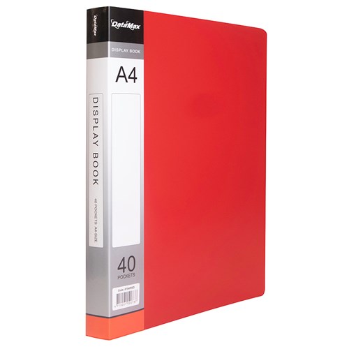 DataMax D87040 Display Book A4 Insert Cover 40 Pocket_RED - Theodist