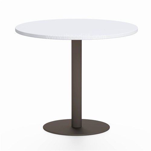 Milano Series Meeting Table Round 900DIA x 750H, Light Grey, Oak_1 - Theodist