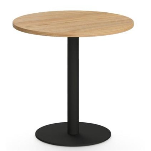 Milano Series Meeting Table Round 900DIA x 750H, Light Grey, Oak - Theodist