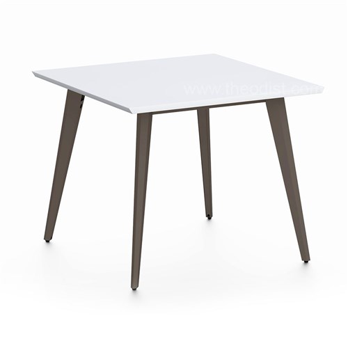 Milano Series Meeting Table Square 900L x 900W x 750H, Light Grey, Oak_1 - Theodist
