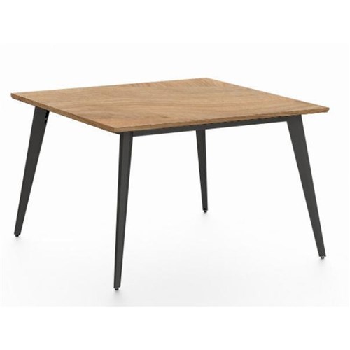 Milano Series Meeting Table Square 900L x 900W x 750H, Light Grey, Oak - Theodist