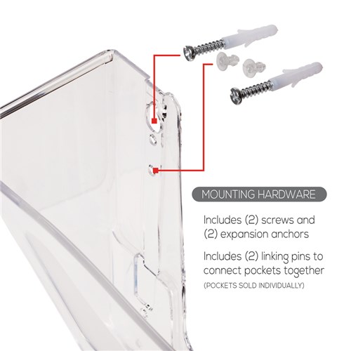 Deflecto 63001 Document Holder A4, Wall Mount, Single Pocket. Portrait_2 - Theodist