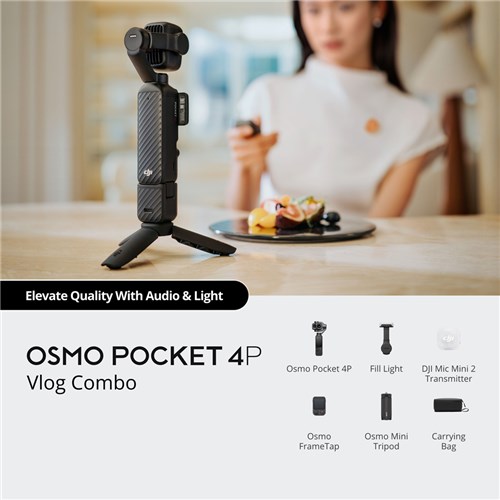DJI Osmo Pocket 4P Vlog Combo Camera DJIPOCKET4PCBVL_1 - Theodist