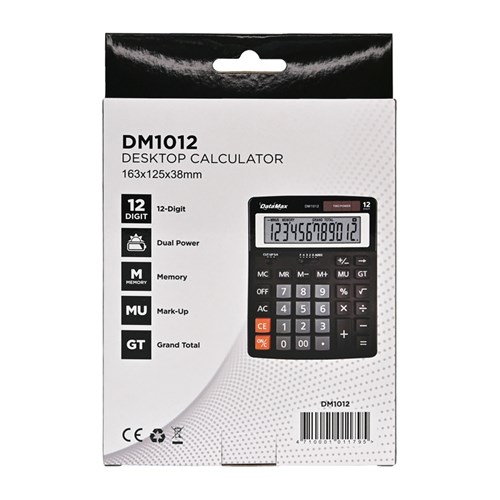 DataMax DM1212 Desktop Calculator 12 Digit 2 Power_1 - Theodist
