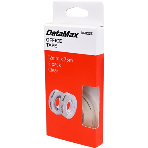 DataMax DM1233 Office Clear Tape 2 Pack 12mmX33m - Theodist