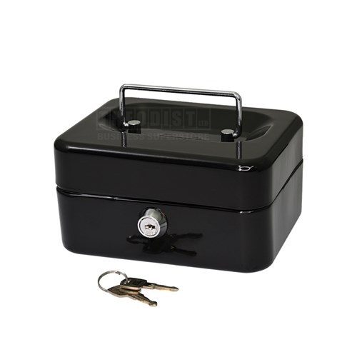 DataMax DM152 Cash Box with Coin Tray & Lock Black 152x118x80mm - Theodist