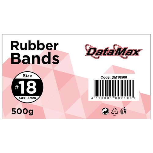 DataMax DM18500 No.18 Rubber Bands 50x1.5mm 500g_1 - Theodist