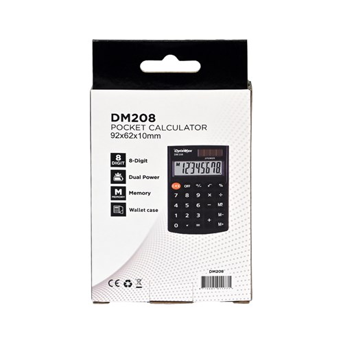 DataMax DM208 Desktop Calculator 8 Digit 2 Power_1 - Theodist