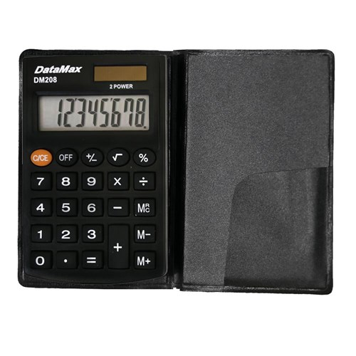 DataMax DM208 Pocket Calculator 8 Digit 2 Power - Theodist