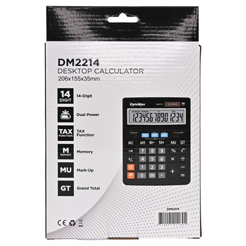 DataMax DM2214 Desktop Calculator 14 Digit 2 Power_1 - Theodist