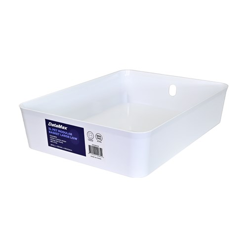 DataMax DM29003 PET Modular Basket Large Low White 261x351x80mm_2 - Theodist 