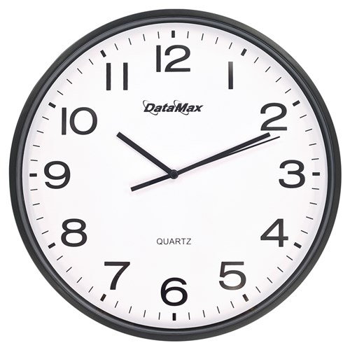 DataMax DM3004 Wall Clock Round 305mm_BLK - Theodist