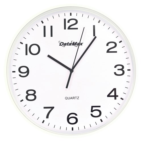 DataMax DM3004 Wall Clock Round 305mm_WHT - Theodist