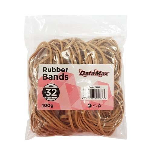 DataMax DM32 No.32 Rubber Bands 50x3.0mm 100g - Theodist