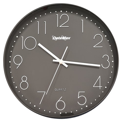 DataMax DM3505 Wall Clock Round 345mm_BLK - Theodist