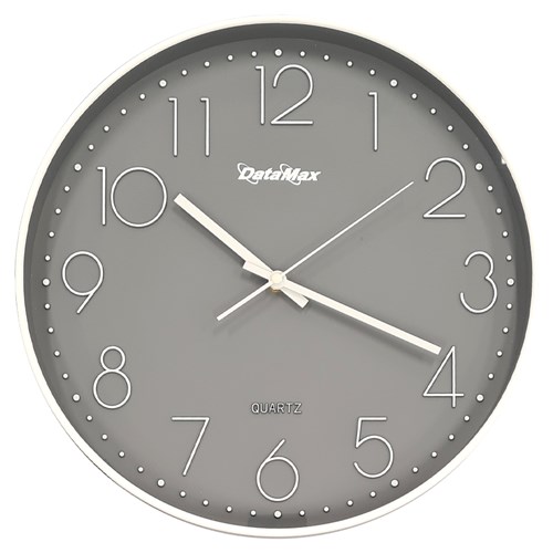 DataMax DM3505 Wall Clock Round 345mm_GRY - Theodist