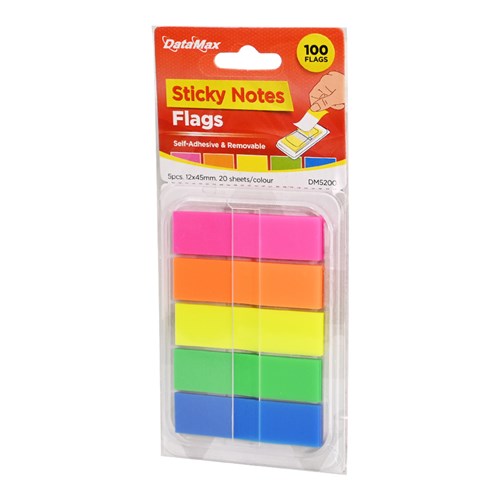 DataMax DM5200 Sticky Notes Flags, 20 Sheets/Colour - Theodist