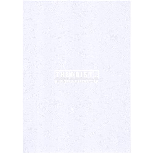 DataMax DMBC98 Leathergrain Textured Binding Cover 300gsm A4_WHT1 - Theodist