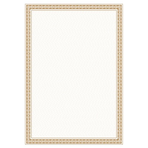 DataMax DMC140 A4 95GSM Certificate Paper, S Pattern Border, 25 Pieces - Green, Red, Brown - Theodist