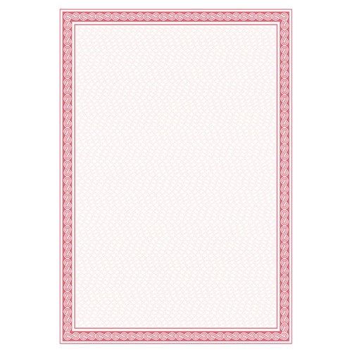 DataMax DMC140 A4 95GSM Certificate Paper, S Pattern Border, 25 Pieces - Green, Red, Brown_2 - Theodist