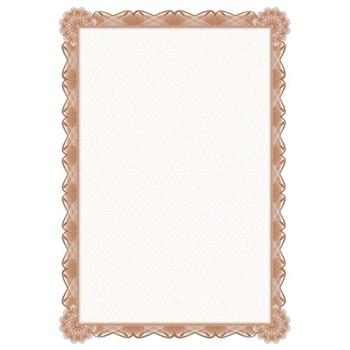 DataMax DMC170 A4 95GSM Certificate Paper, Serpentine Border, 25 Pieces, Blue, Brown, Green, Red_1 - Theodist