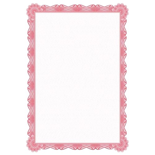 DataMax DMC170 A4 95GSM Certificate Paper, Serpentine Border, 25 Pieces, Blue, Brown, Green, Red_3 - Theodist