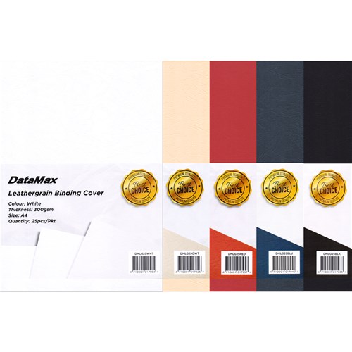 DataMax DMLG25 Leathergrain Binding Cover 300GSM A4 25Pcs/ Pack - Theodist