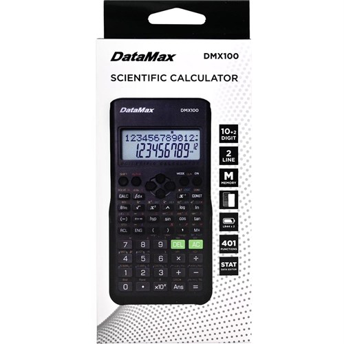 DataMax DMX100 Scientific Calculator 10+2 Digit, 2 Line - Theodist
